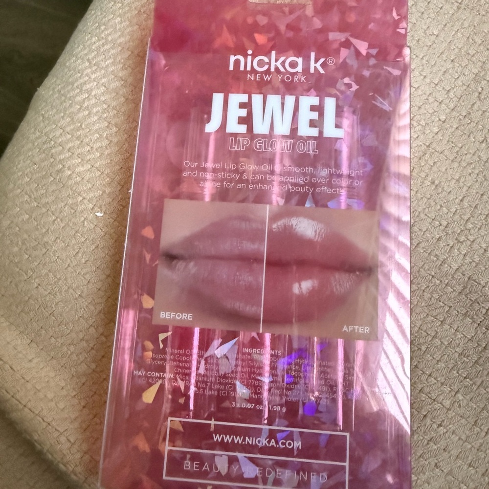 Jewel Lip Glow Oil Set - Pink and Purple - Picture 2 of 4